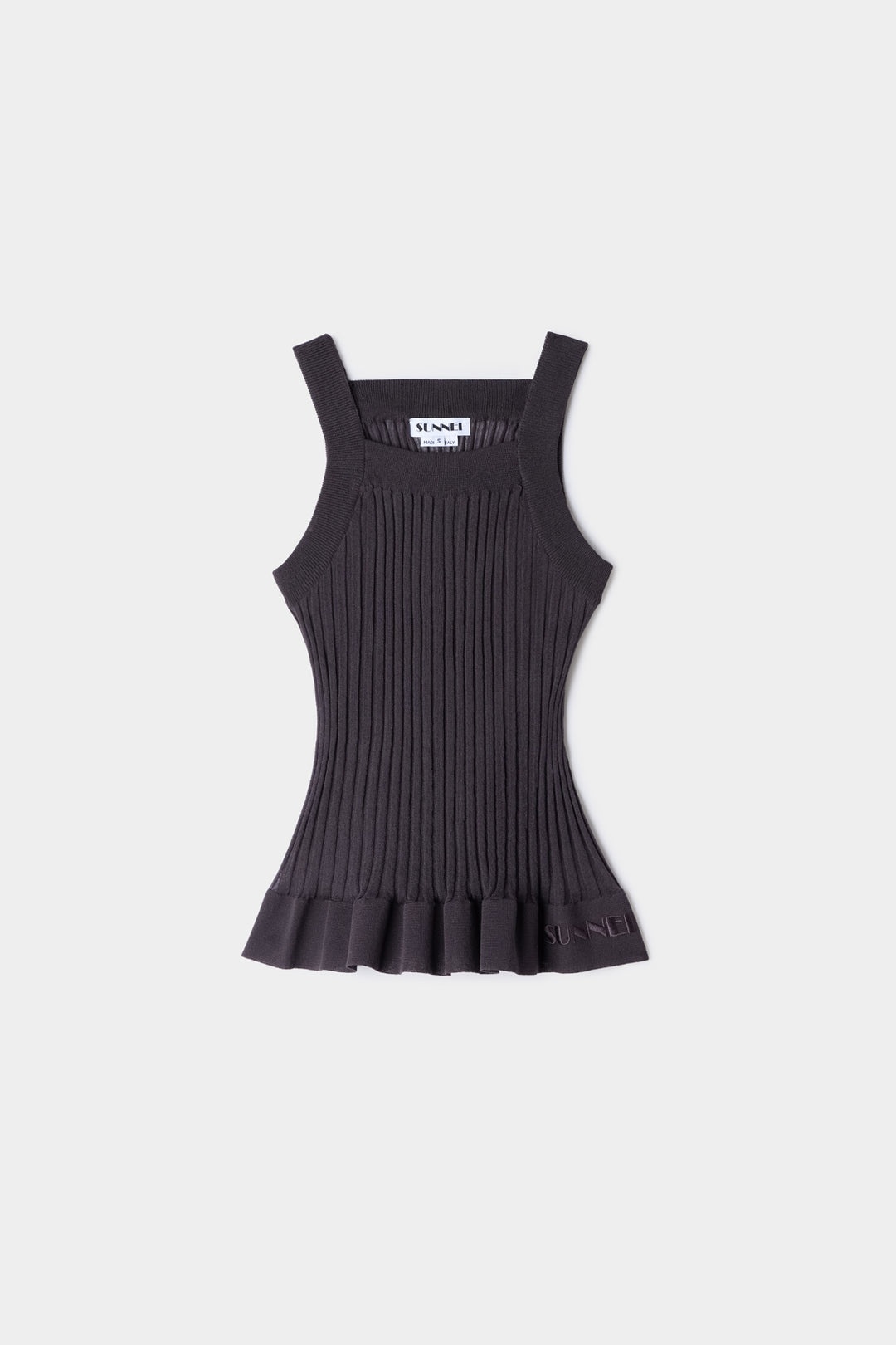 KNIT TANK TOP / charcoal grey - 2