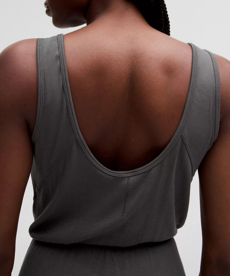 Cropped Wide-Leg Ribbed Jumpsuit 4