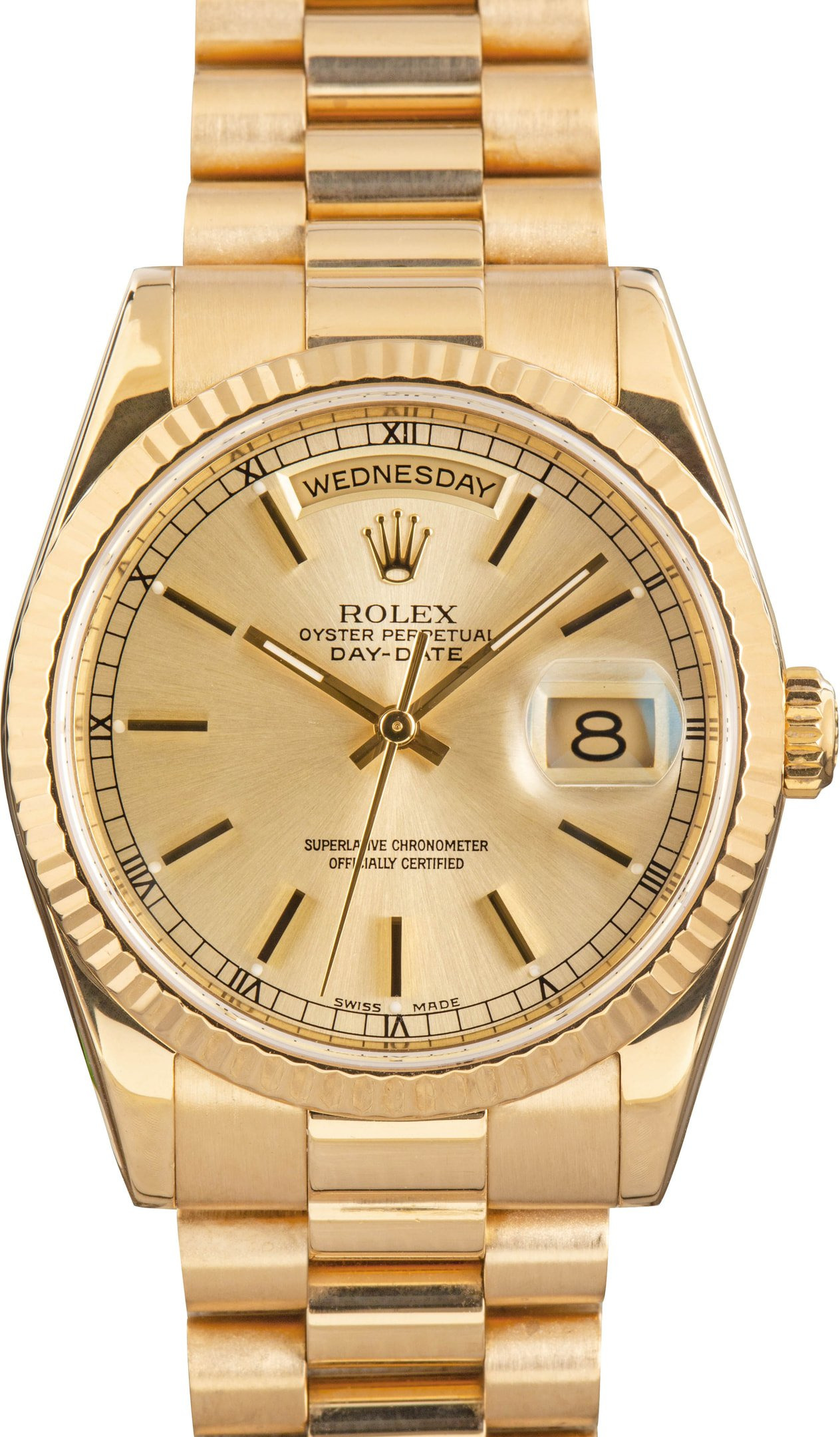 Rolex Day-Date Ref 118238 Champagne Index Dial - 1