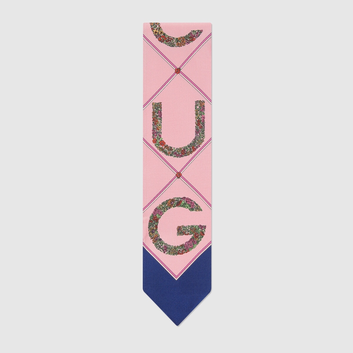 Gucci print silk neck bow - 1