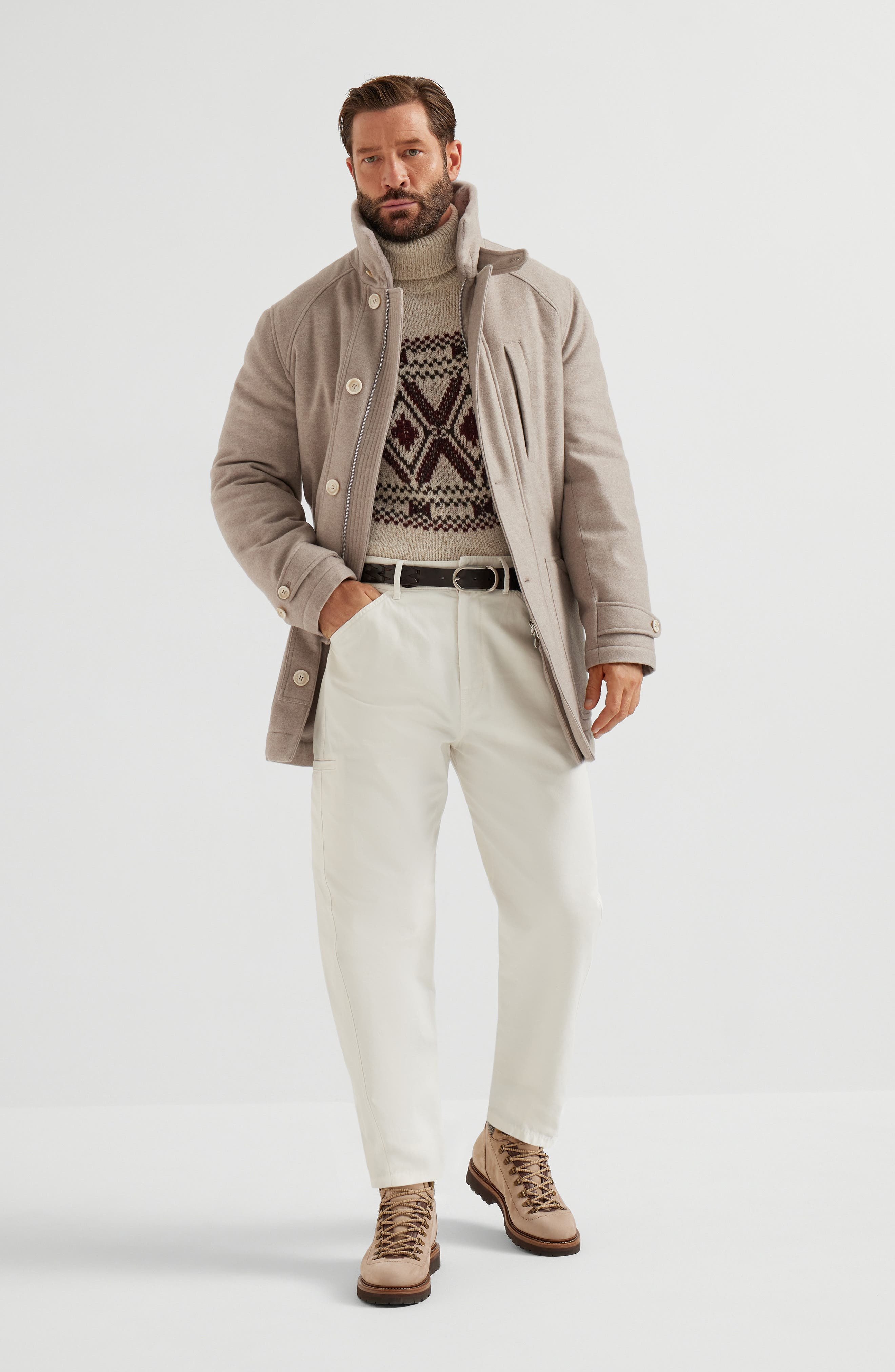 Brunello Cucinelli Gabardine trousers in Ecru at Nordstrom - 5