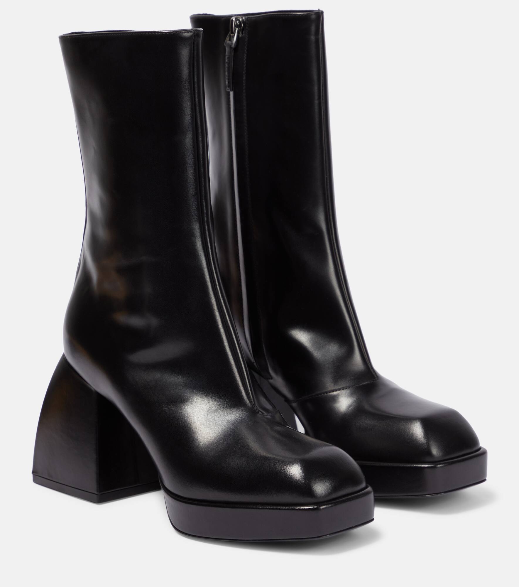 Bulla Corta leather platform ankle boots - 1