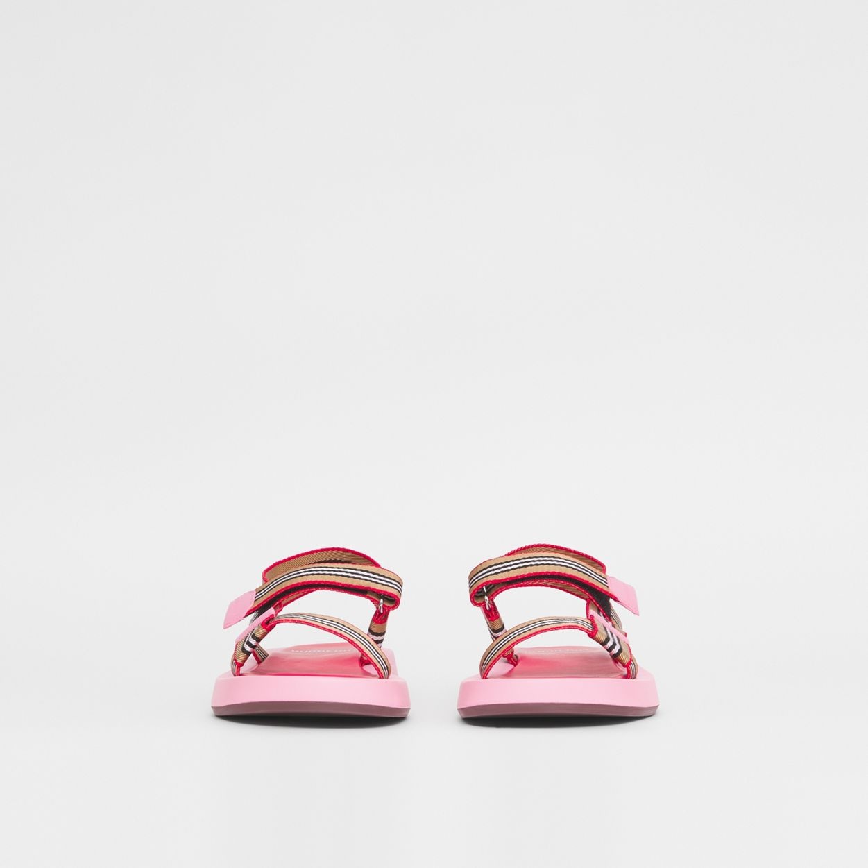 Icon Stripe Strap Leather Sandals - 5
