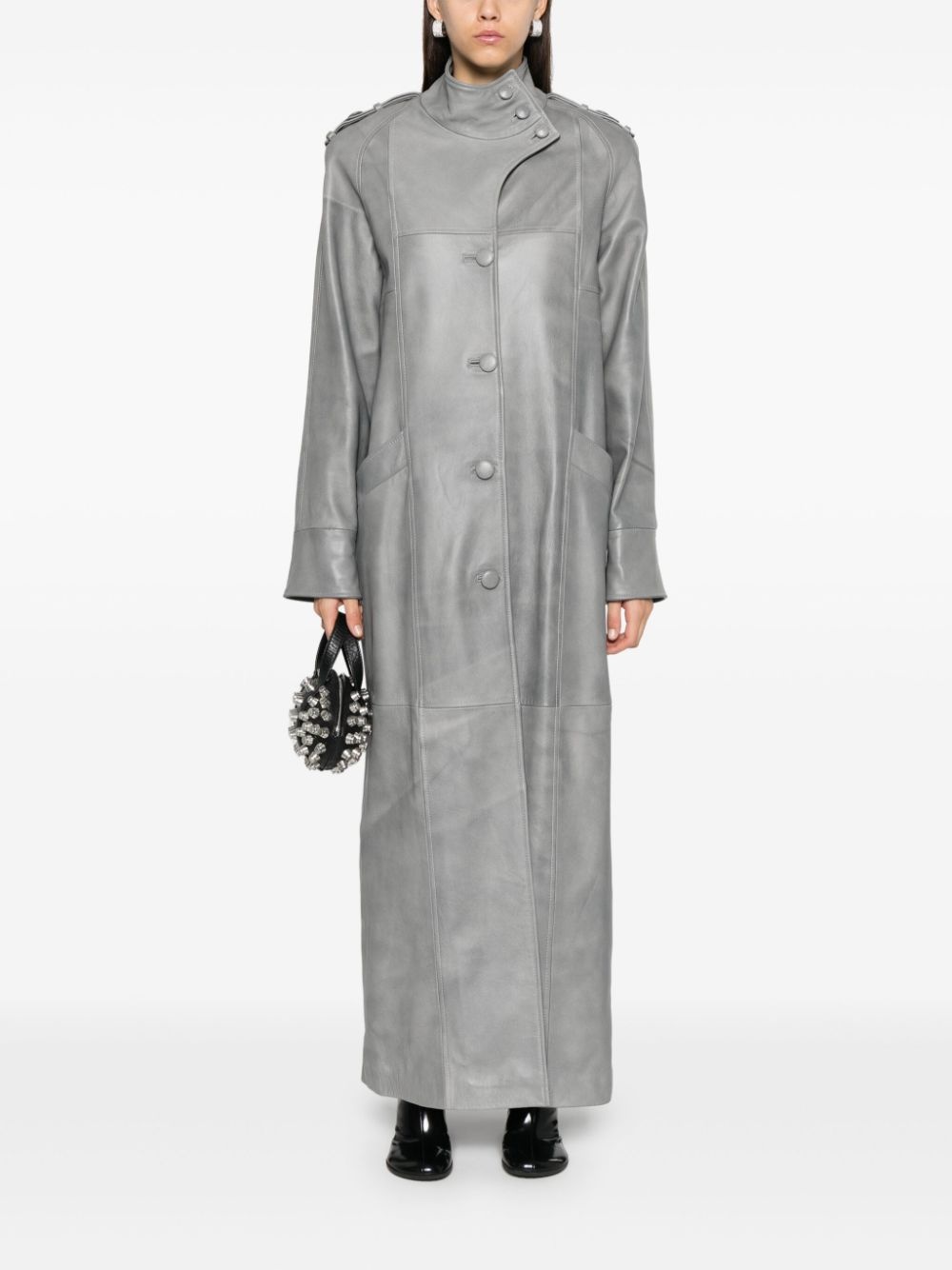 Kylen lether trench coat - 2