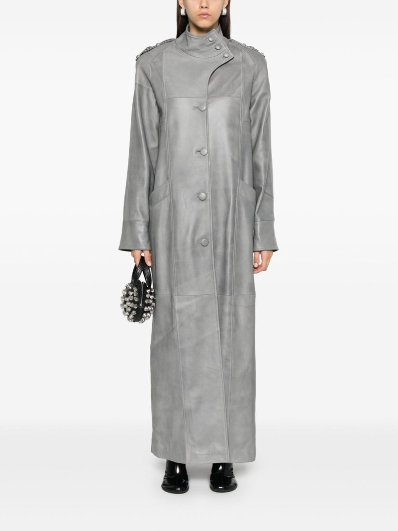MANOKHI Kylen lether trench coat outlook