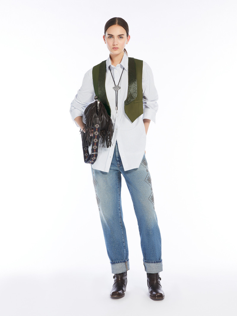 WEEKEND Max Mara GATTI Regular-fit embroidered denim jeans outlook