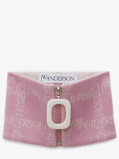 JW Anderson INTARSIA NECKBAND WITH LOGO GRID outlook