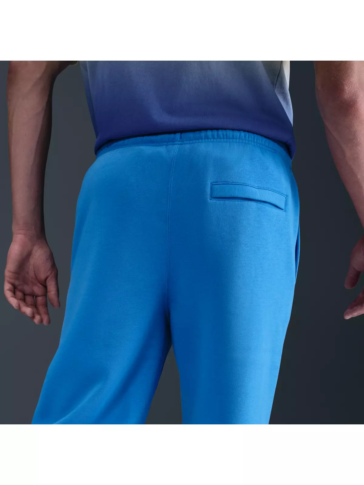 Men's Club BB Open-Hem Fleece Pants -Blue - 4