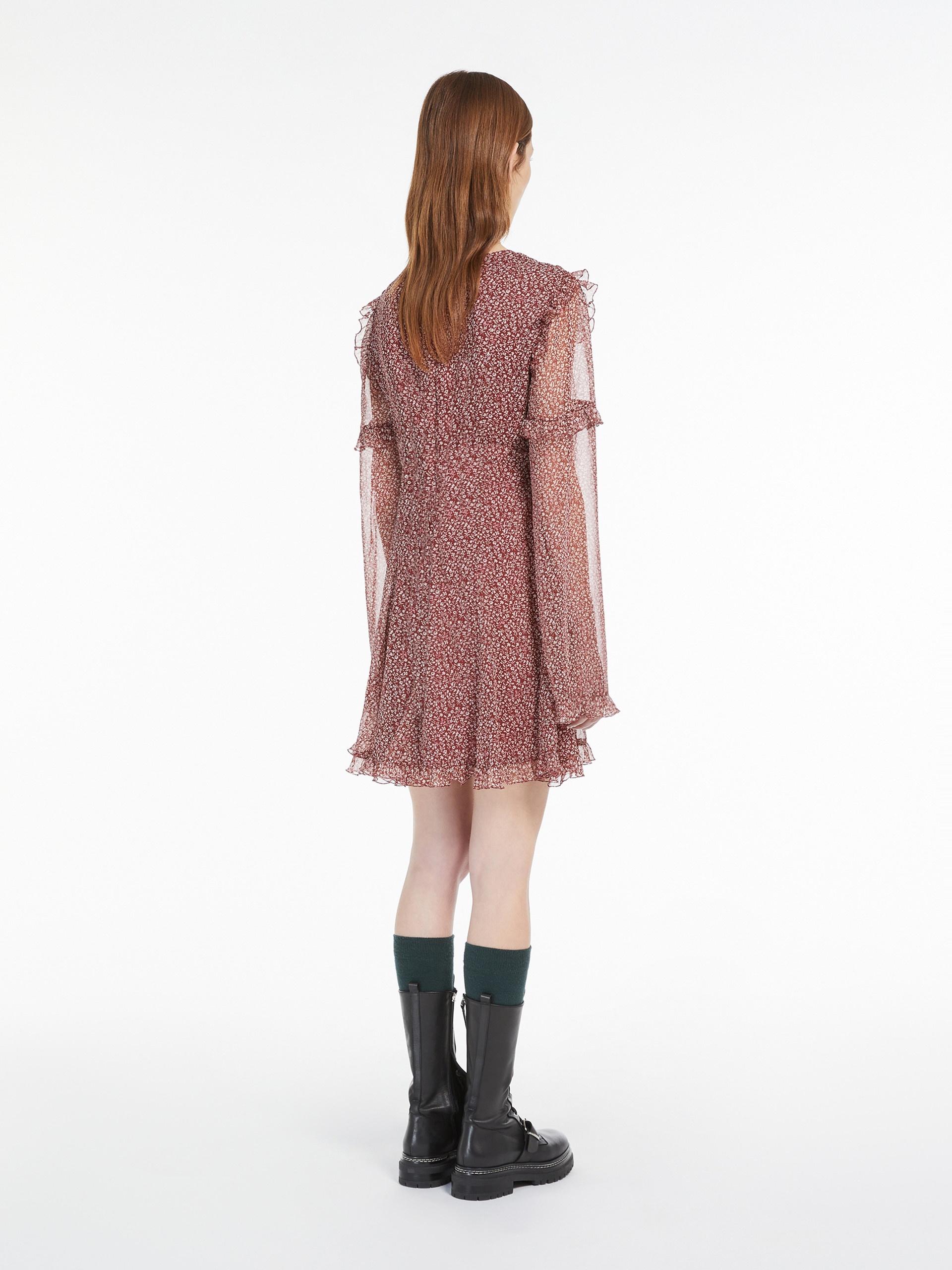 CARDATO Printed georgette short dress - 4