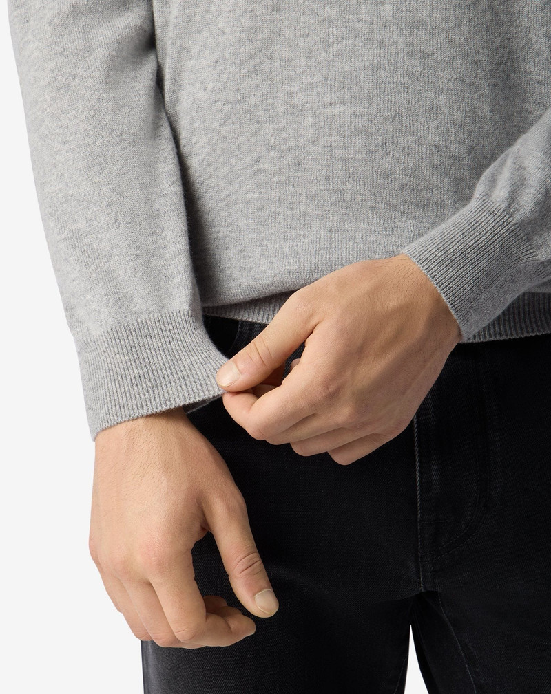 Grey mélange turtleneck in sublime cashmere 5