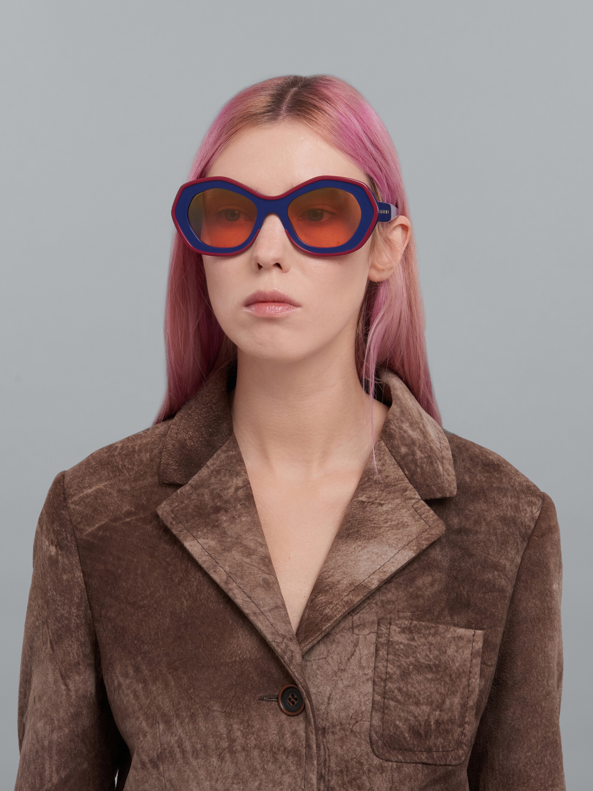 BLUE ULAWUN VULCANO ACETATE SUNGLASSES - 2