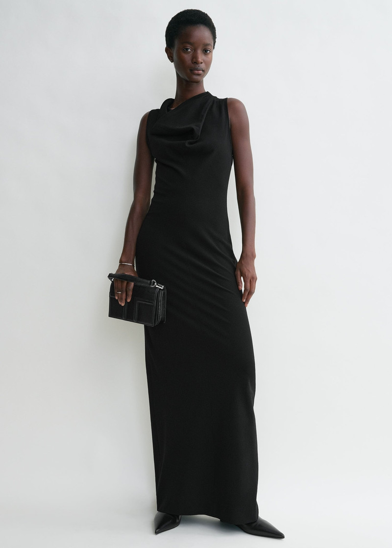 Totême Cowl-neck dress black outlook