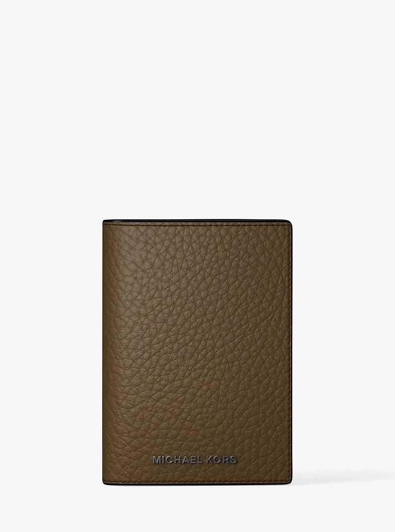 Hudson Pebbled Leather Folio Card Case - 1