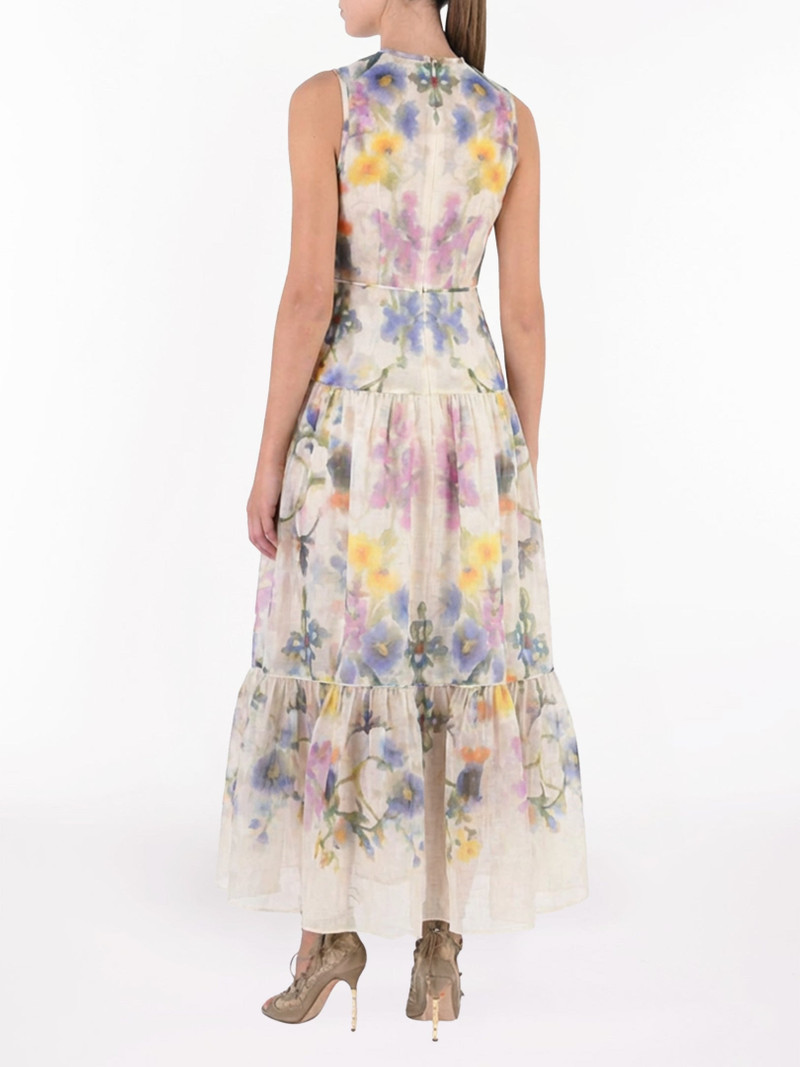 Marchesa RAMIE HIGH NECK TIERED MAXI DRESS outlook