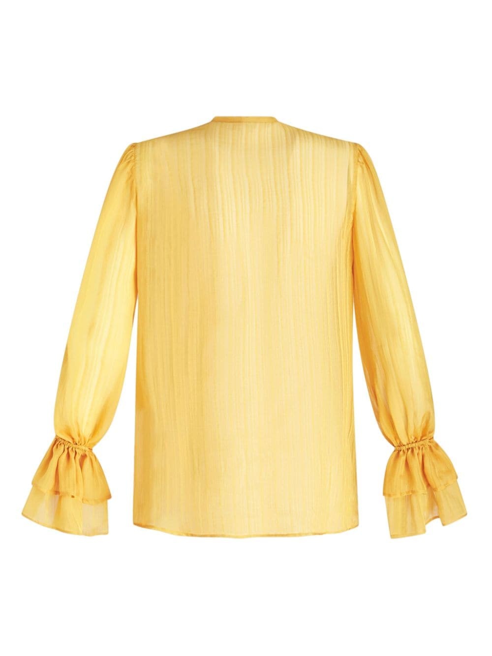 plissÃ©-effect silk shirt - 7