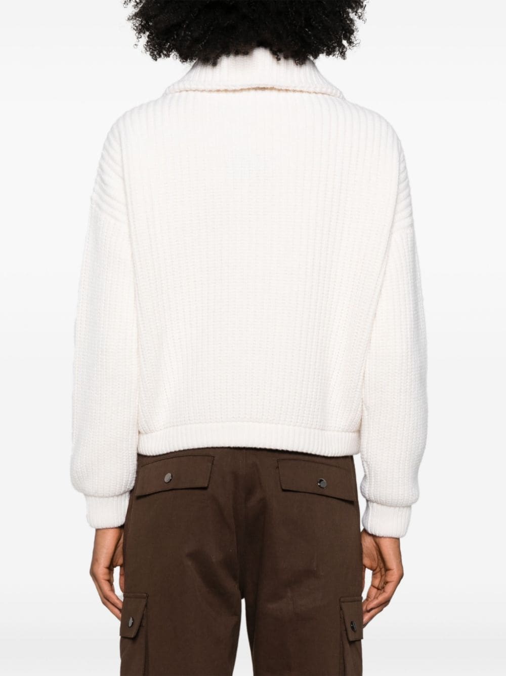 wool zipped cardigan - 4