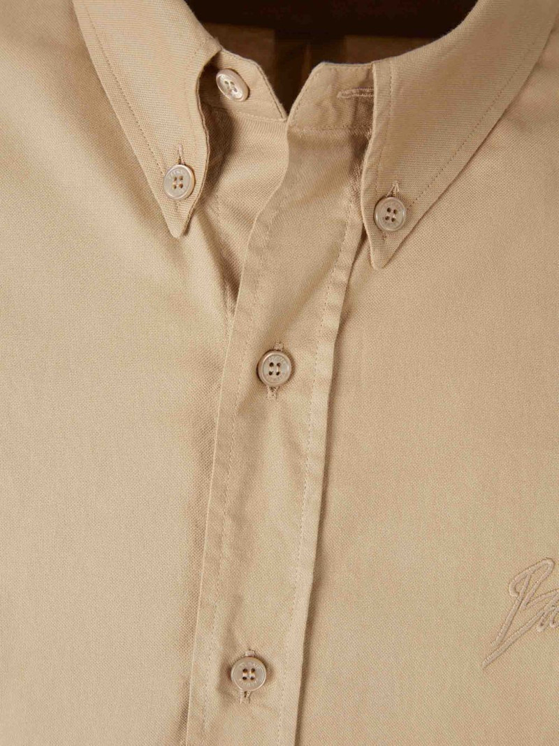 embroidered-logo button shirt 3