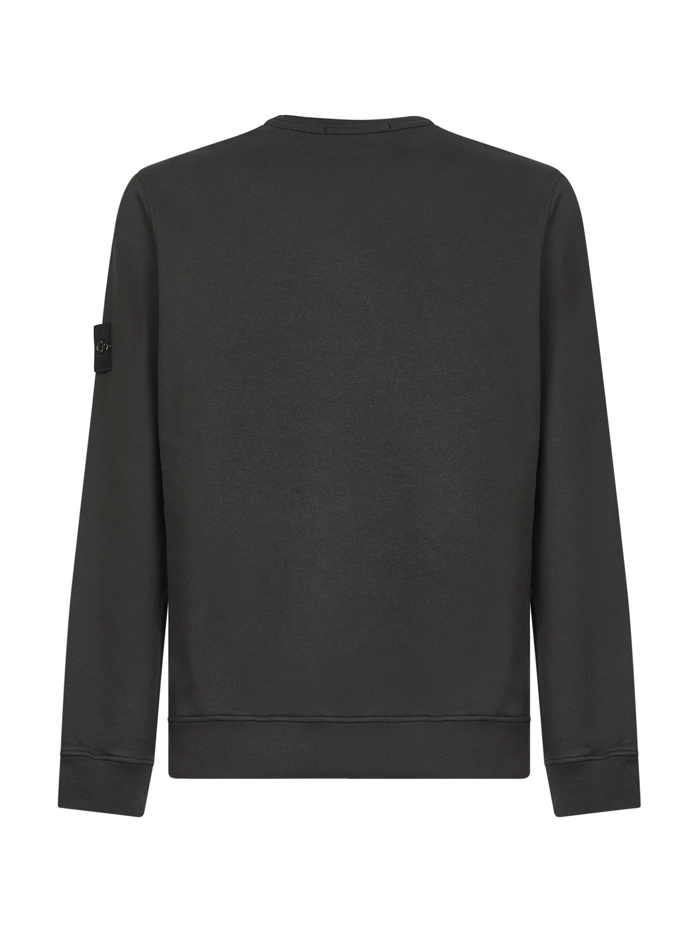 Grey brushed organic cotton crewneck sweatshirt - 2