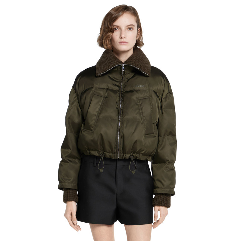 Fine gabardine nylon puffer jacket 3