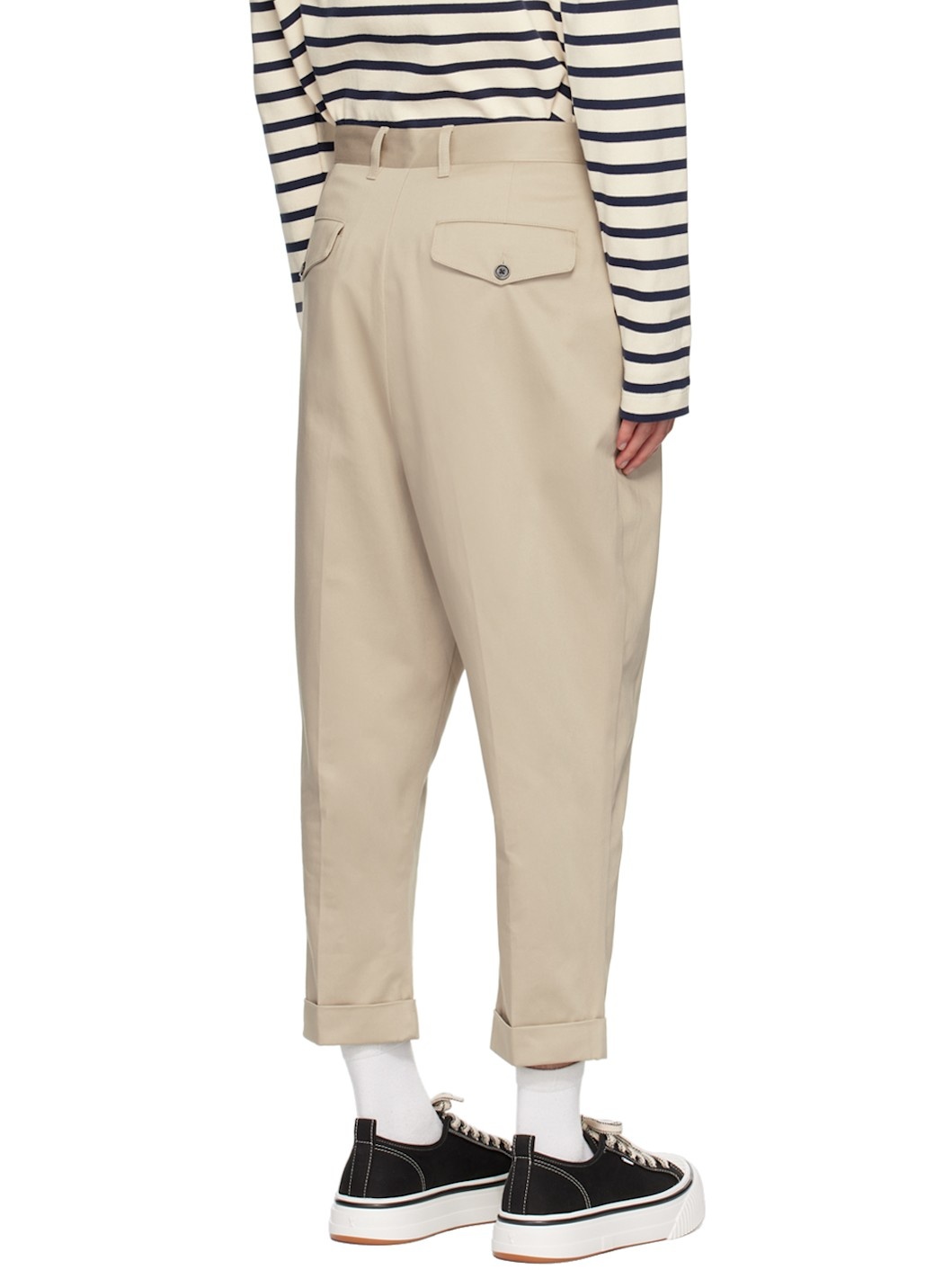 Beige Oversized Trousers - 3