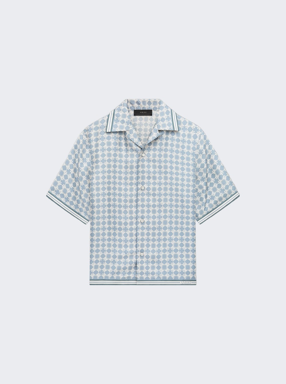 Quad Bowling Shirt Dusty Blue - 1