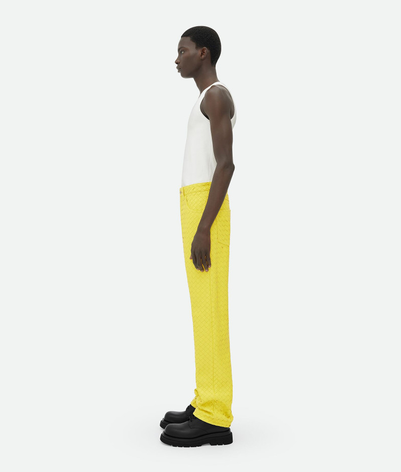 Bottega Veneta intrecciato leather pants outlook