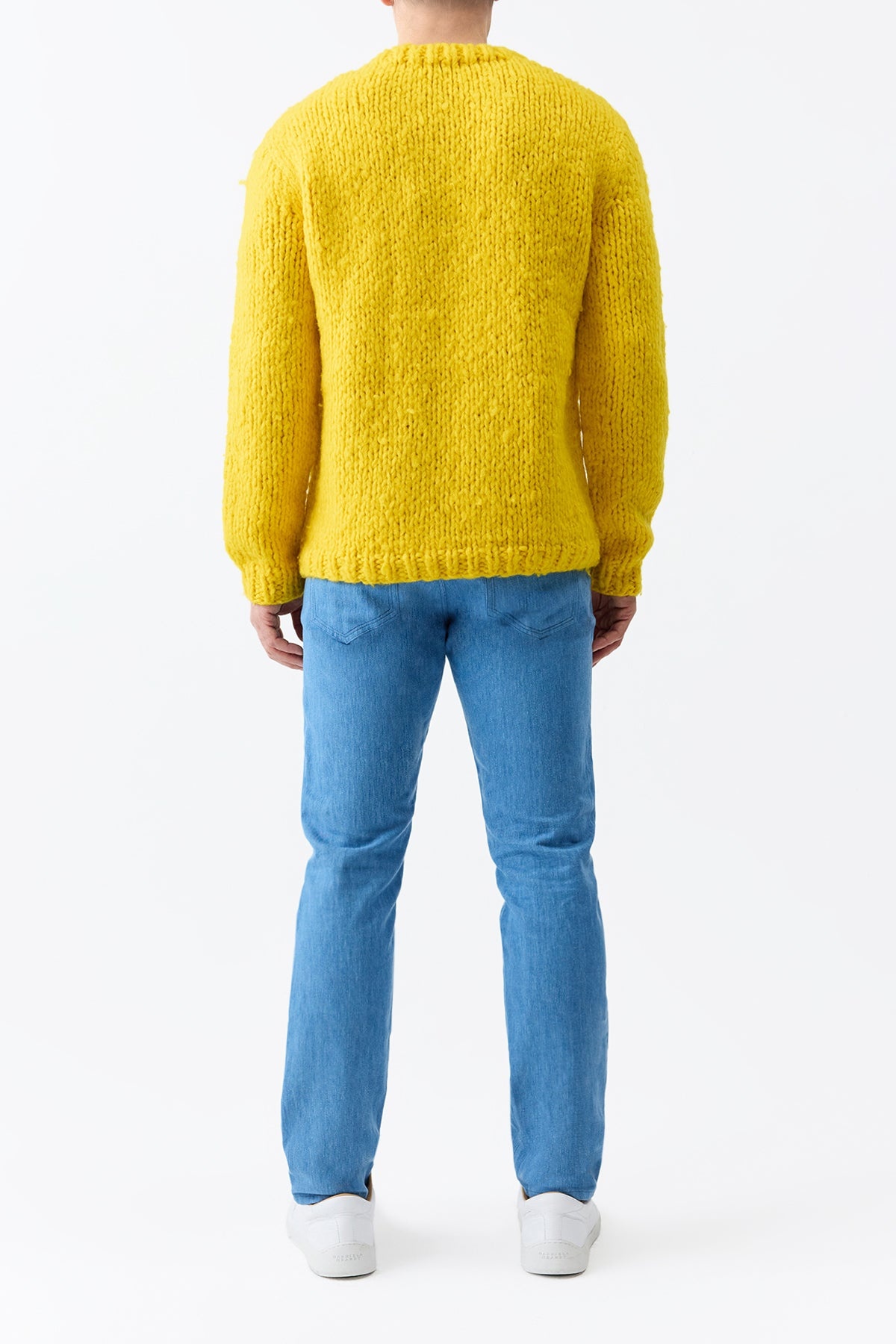 Lawrence Knit Sweater in Cadmium Yellow Welfat Cashmere - 5