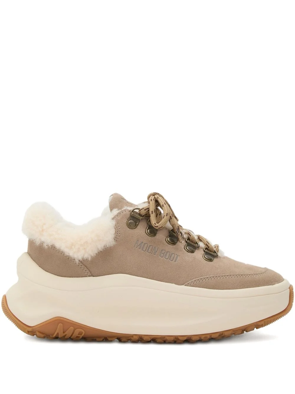 City shearling platform sneakers - 1
