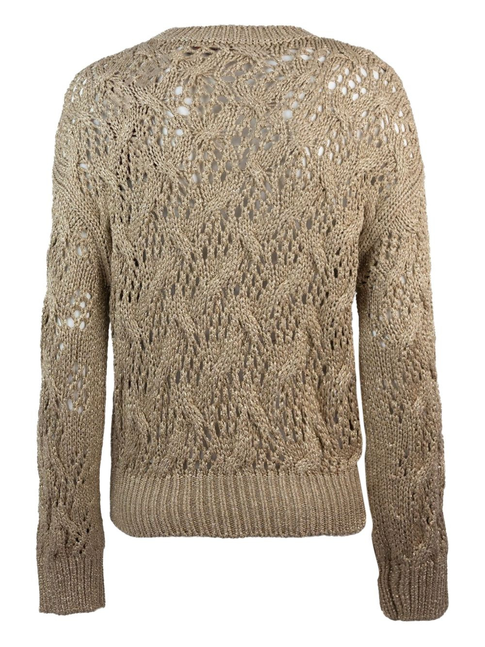 geometric-pattern knit sweater - 2