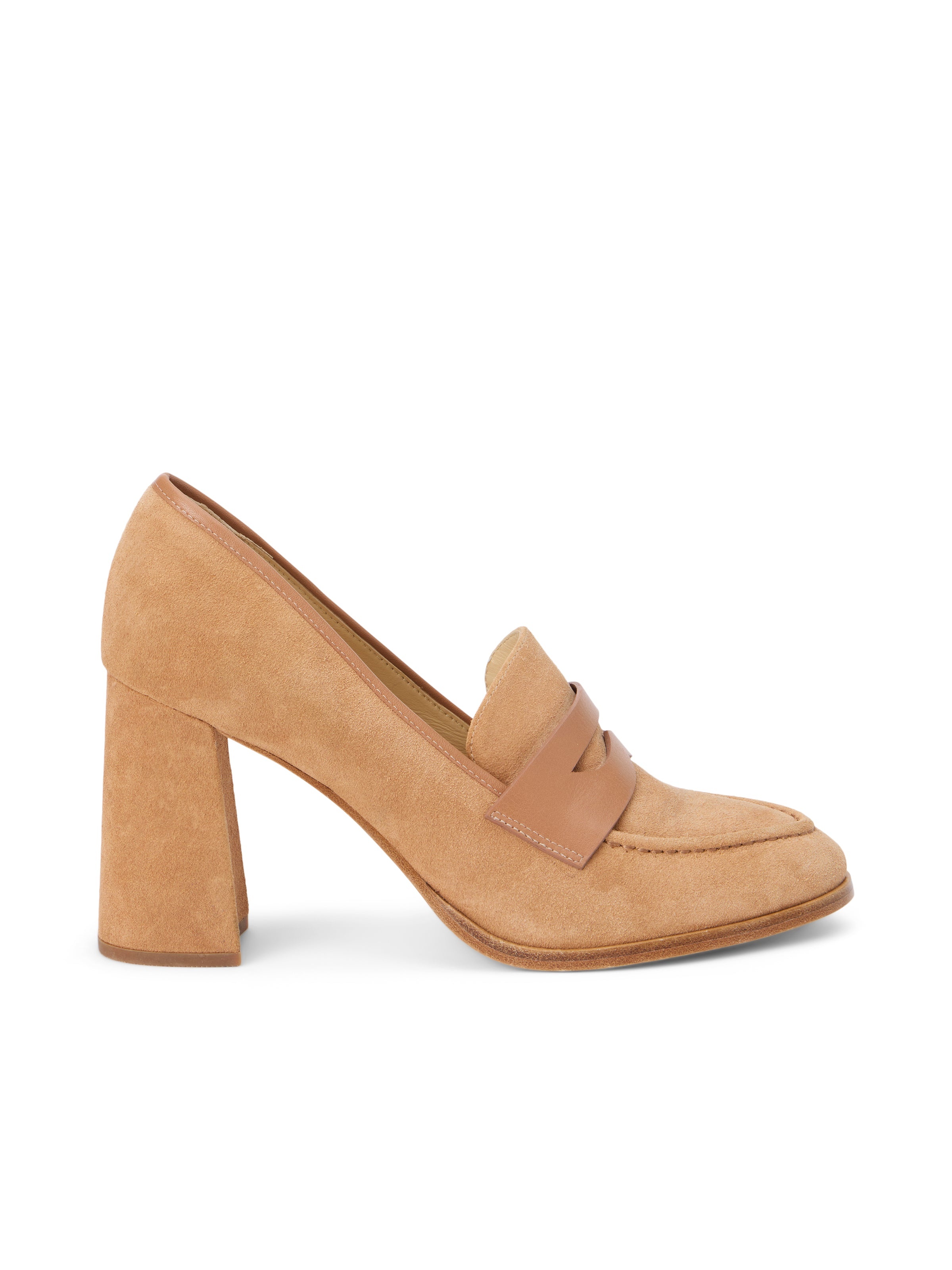 Blanche Heeled Suede Loafer - 1