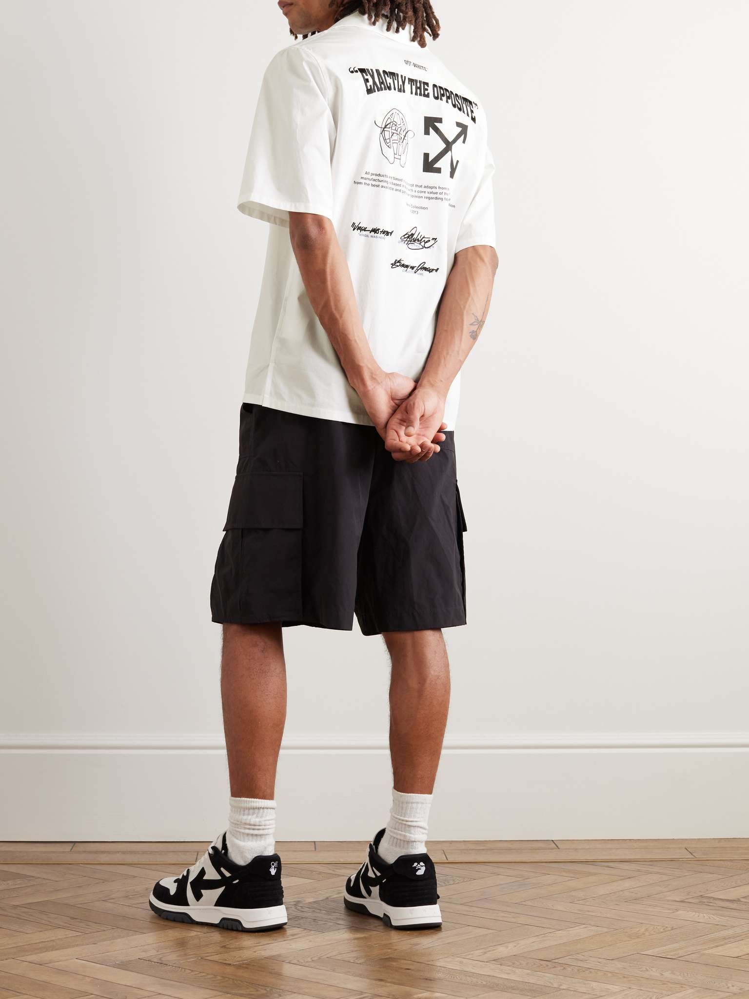 Camp-Collar Embroidered Printed Cotton-Poplin Shirt - 2