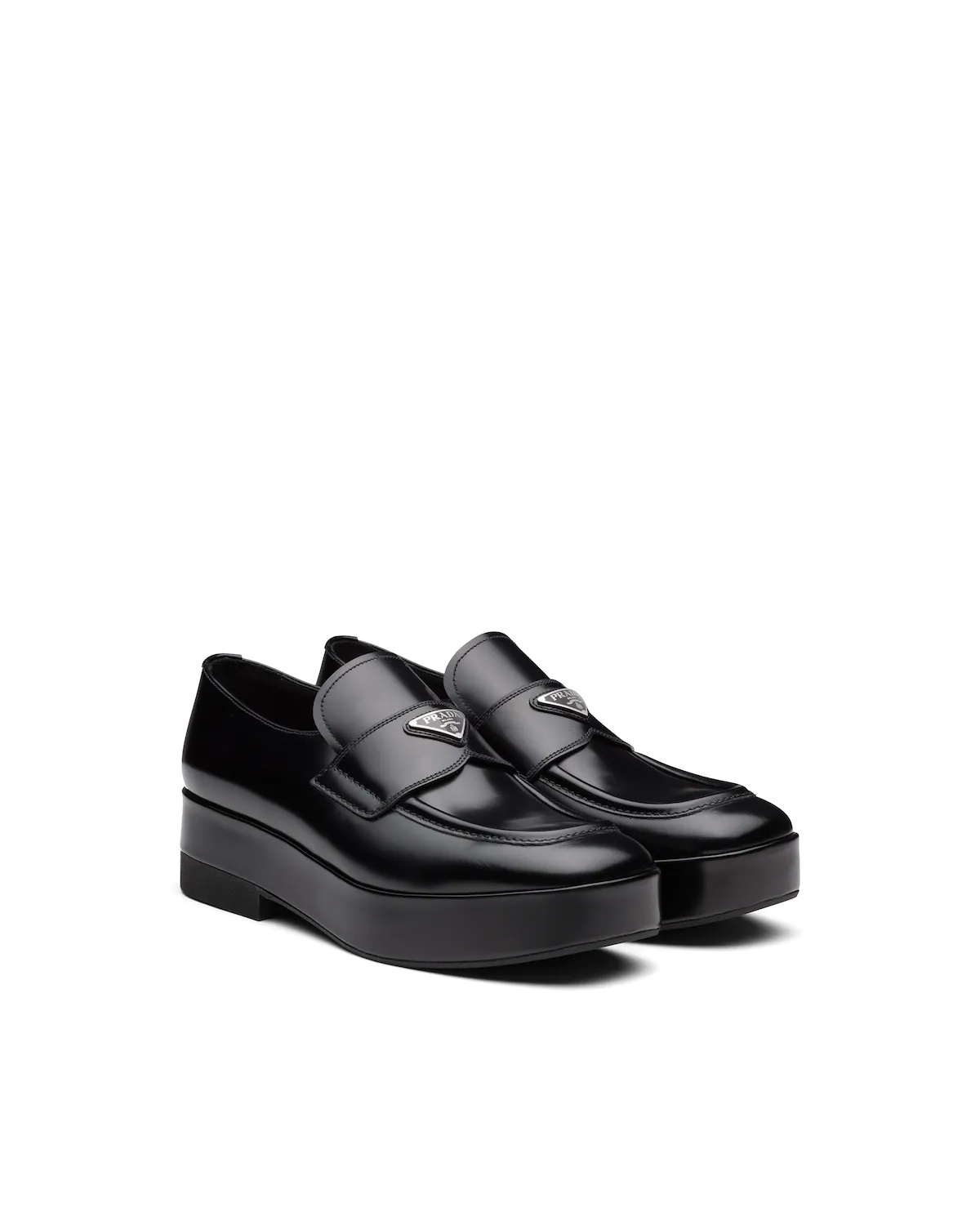 Brushed leather loafers - 1