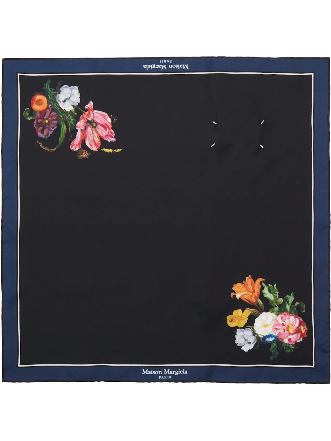 Black Silk Scarf - 1