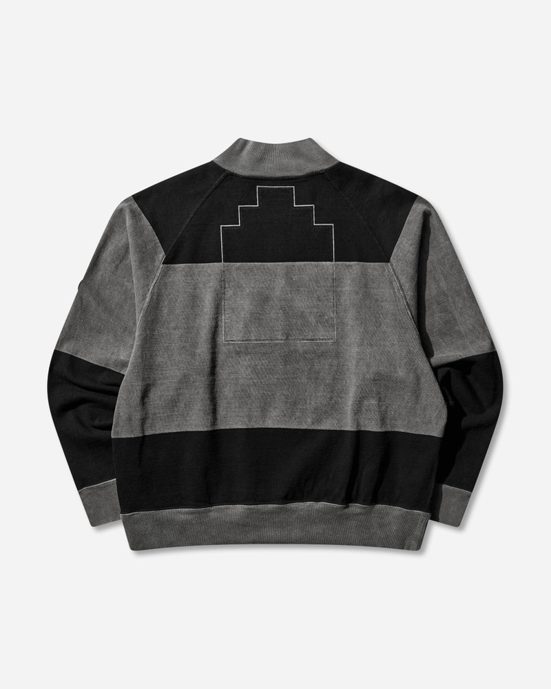 Cav Empt Men's Overdye Stripe Half Zip Sweatshirt Grey outlook