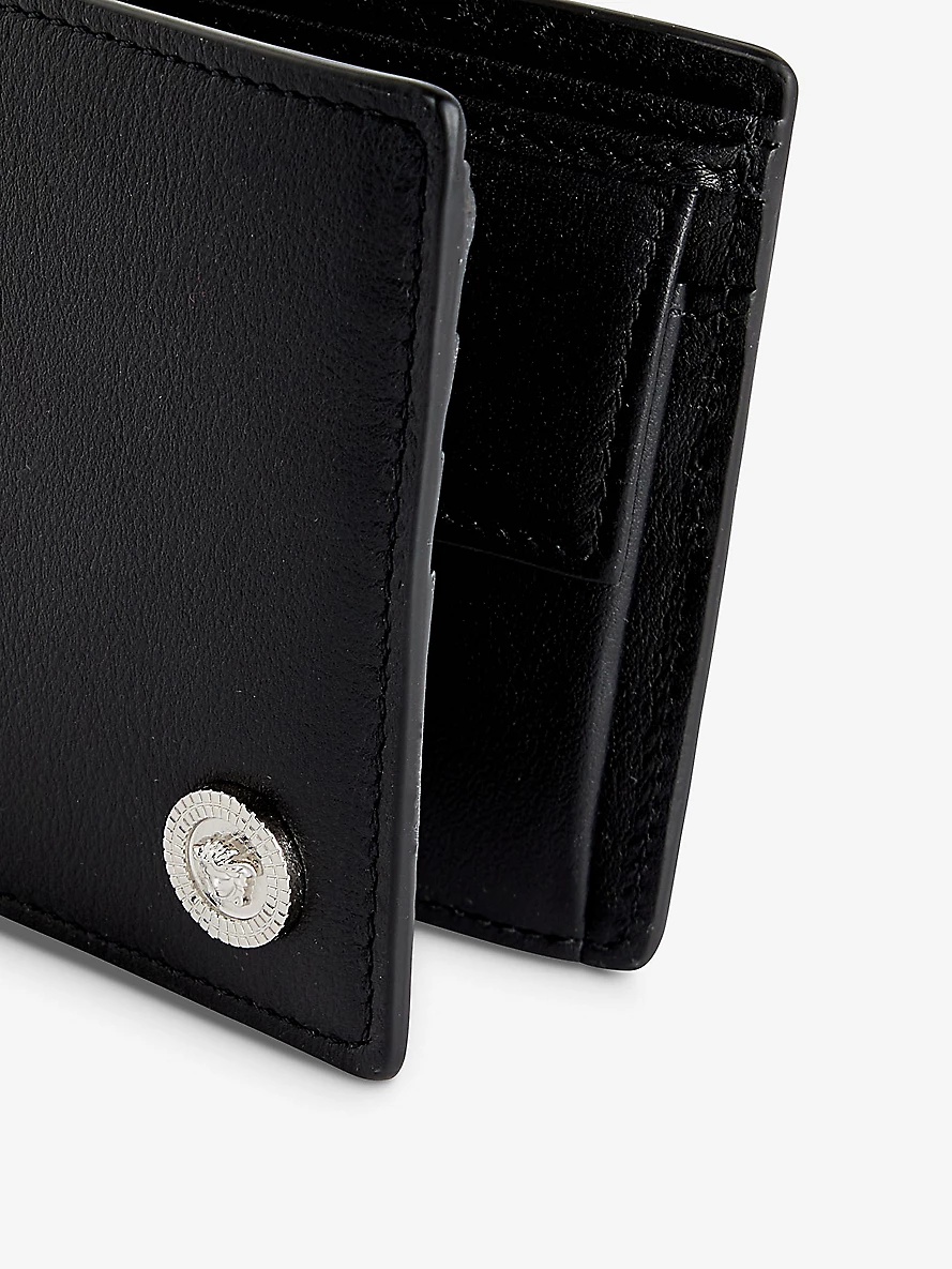 Medusa brand-plaque leather wallet - 2