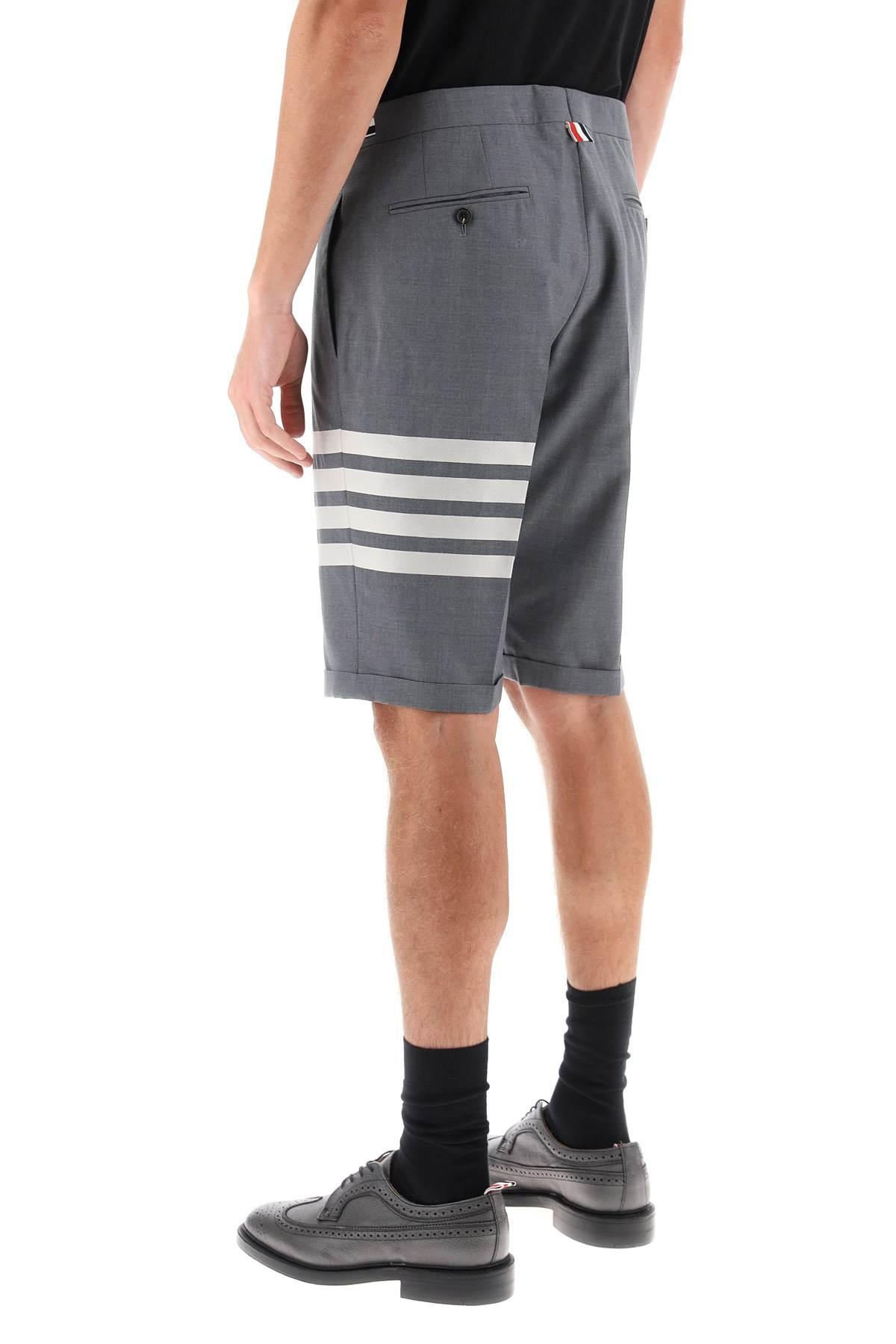 4-BAR SHORTS IN LIGHT WOOL - 4