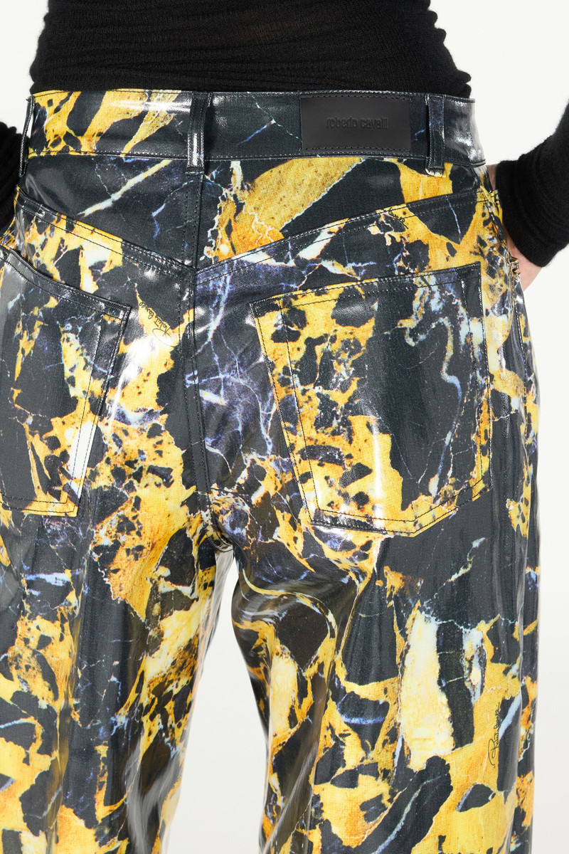 Loose trousers with Marble print 7
