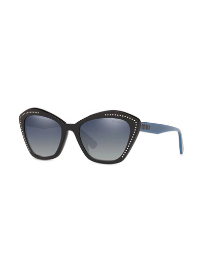 Miu Miu rhinestone logo sunglasses outlook