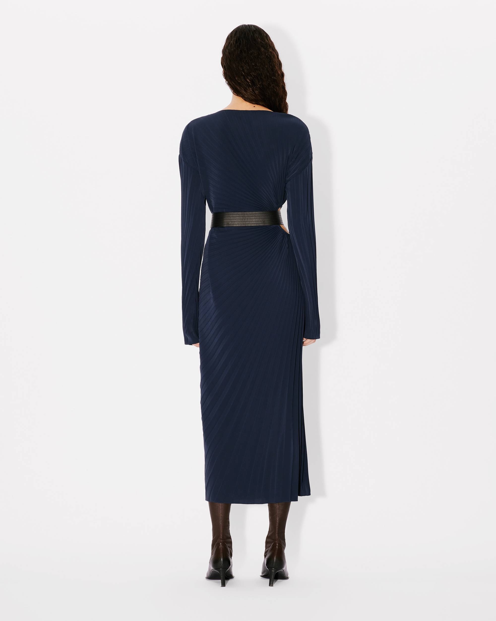 Sun-ray pleats long dress - 4