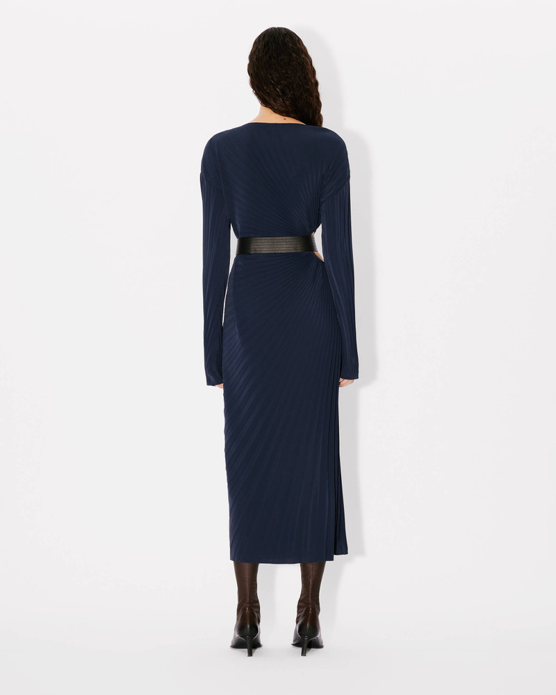 Sun-ray pleats long dress 4