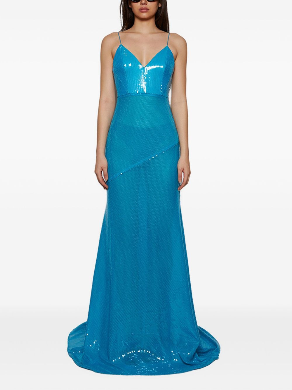 sequin-embellished gown - 2