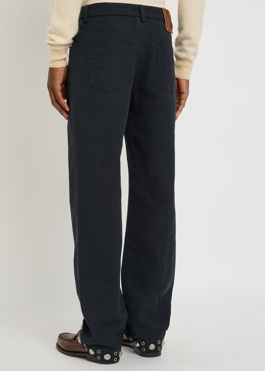 Valentino Garavani Stud-embellished Straight-leg Cotton Jeans - 3