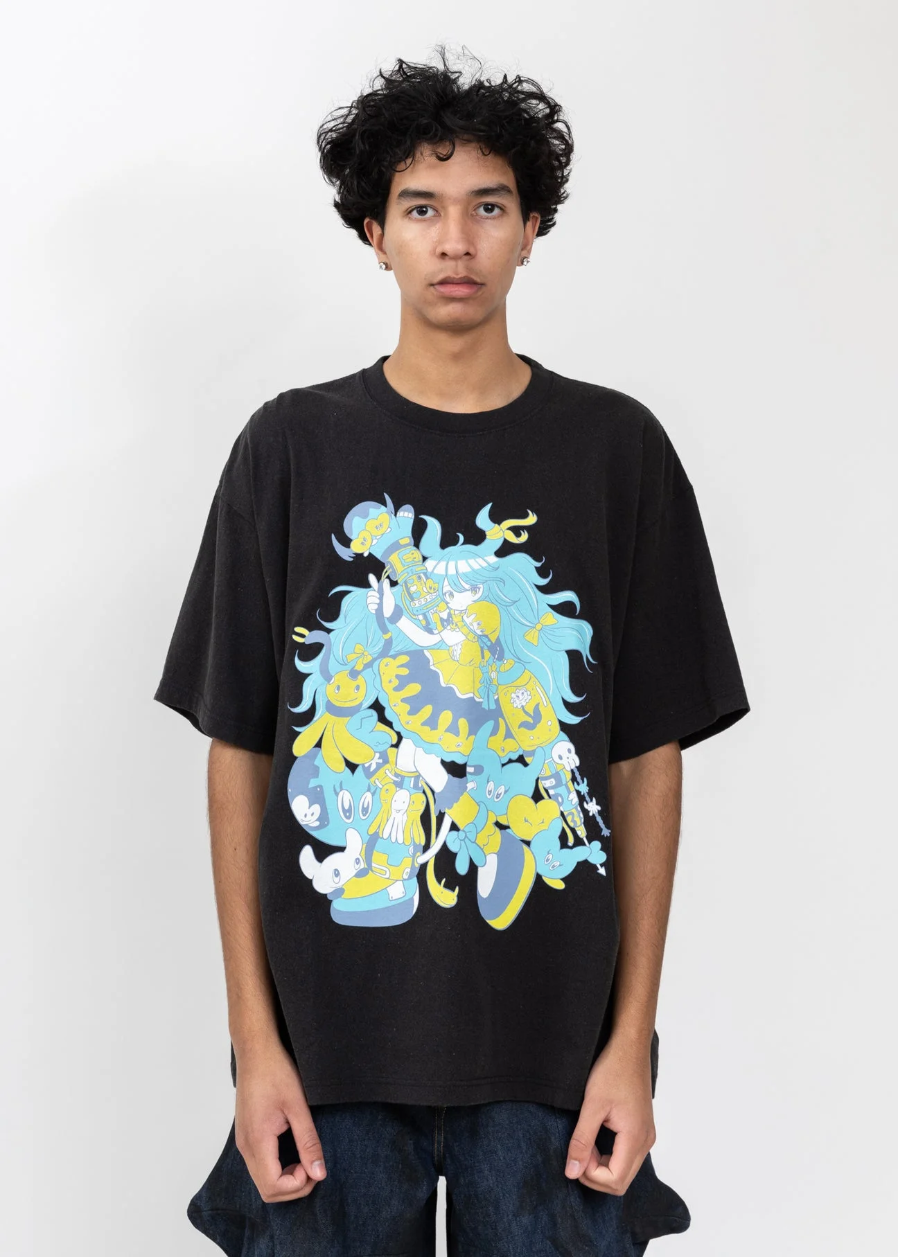 Black Cyber Punk Girl T-Shirt - 1