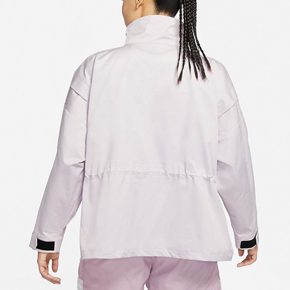 (WMNS) Nike Sw Collection Essentials M65 Casual Solid Color Stand Collar Sports Light Grey Jacket DD - 3