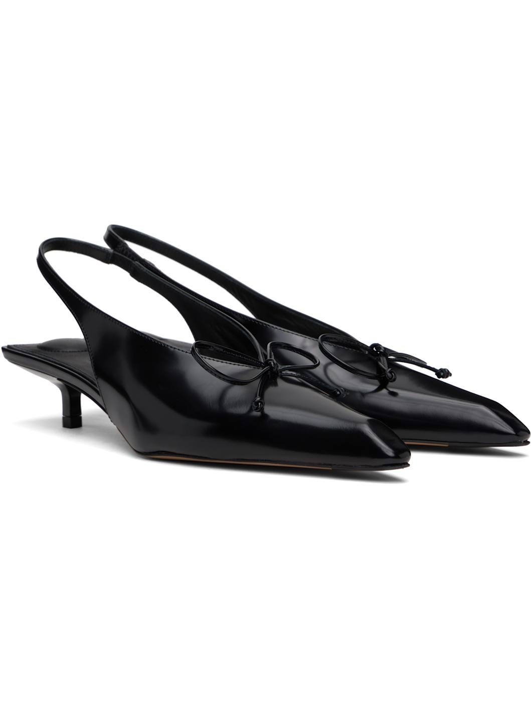 Black 'The low Cubisto slingbacks' Heels - 4