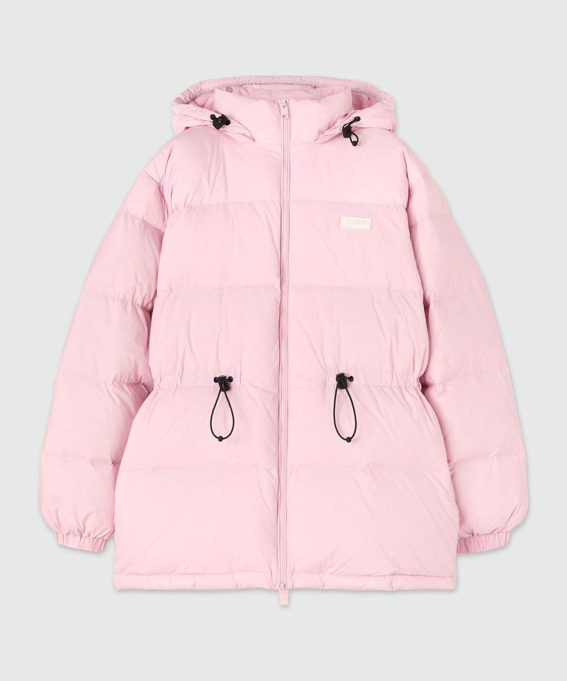 Pink ripstop nylon down jacket 1