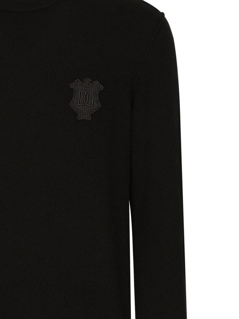 Dolce & Gabbana logo-patch cashmere jumper outlook