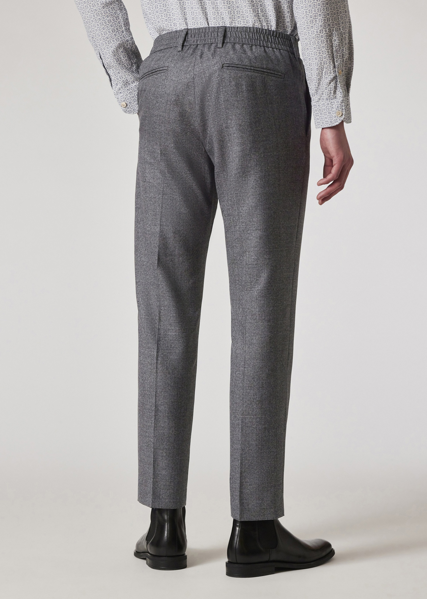 Grey Check Wool Work Jacket and Tapered-Fit Trousers Co-ord - 11