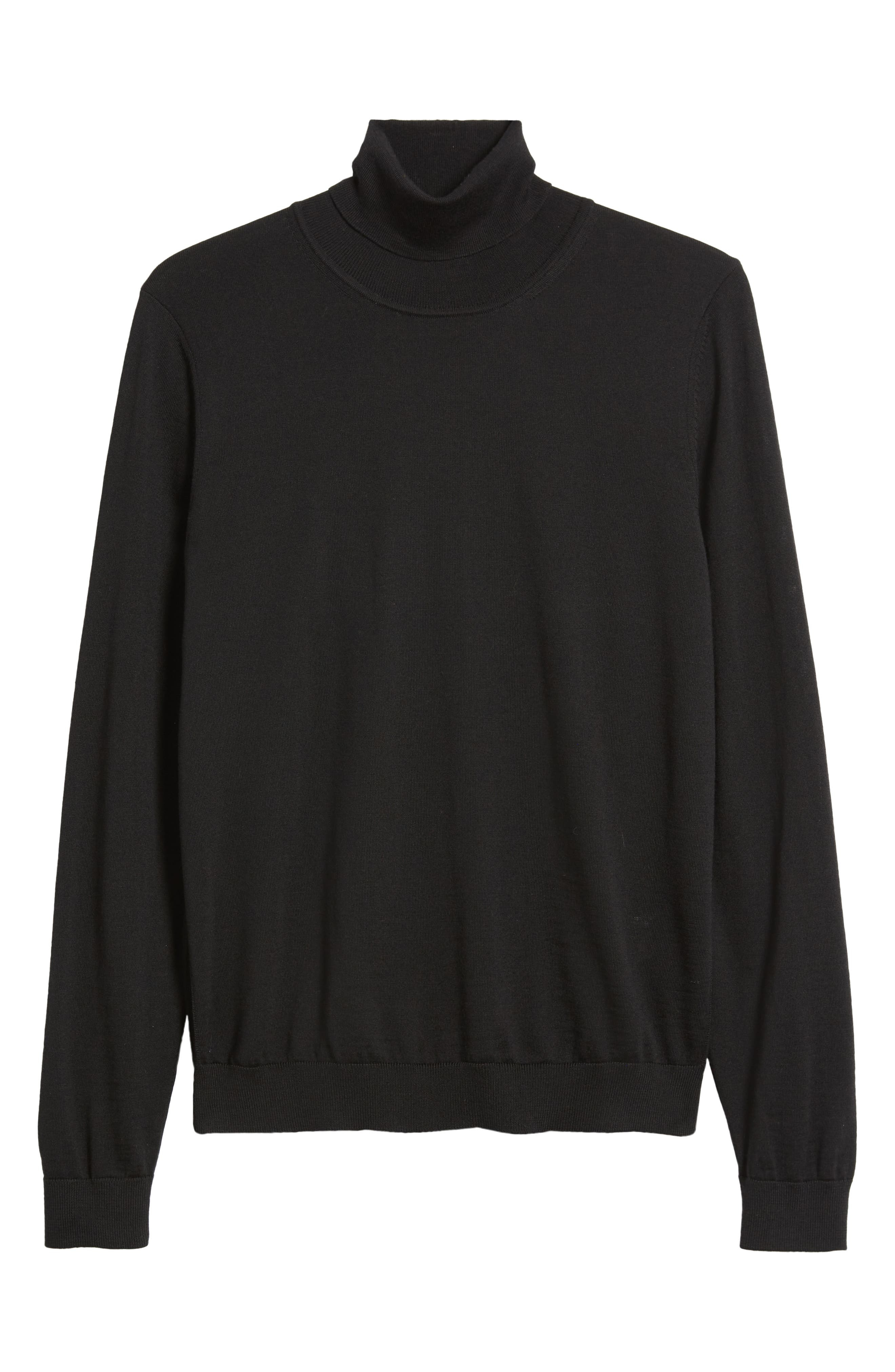 BOSS Musso Virgin Wool Turtleneck Sweater in Black at Nordstrom - 5