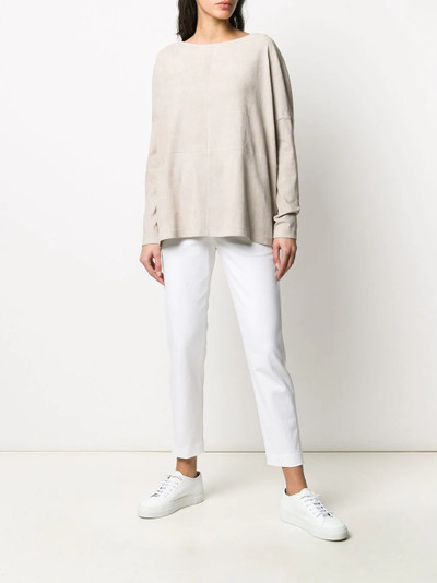 Brunello Cucinelli cropped straight-leg trousers outlook